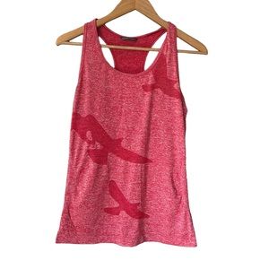 Oiselle Flyte Tank Top Shirt Women Red Scoop Neck Running Large Athletic